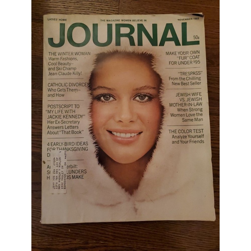 Ladies Home Journal Magazine Jean-Claude Killy Amy Vanderbilt  November 1969